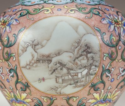 图片[4]-Pot with pastel color, four seasons, mountains and waters-China Archive